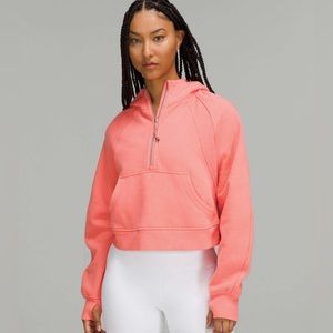 Lululemon Raspberry Cream Cropped Scuba Hoodie Size XS/S